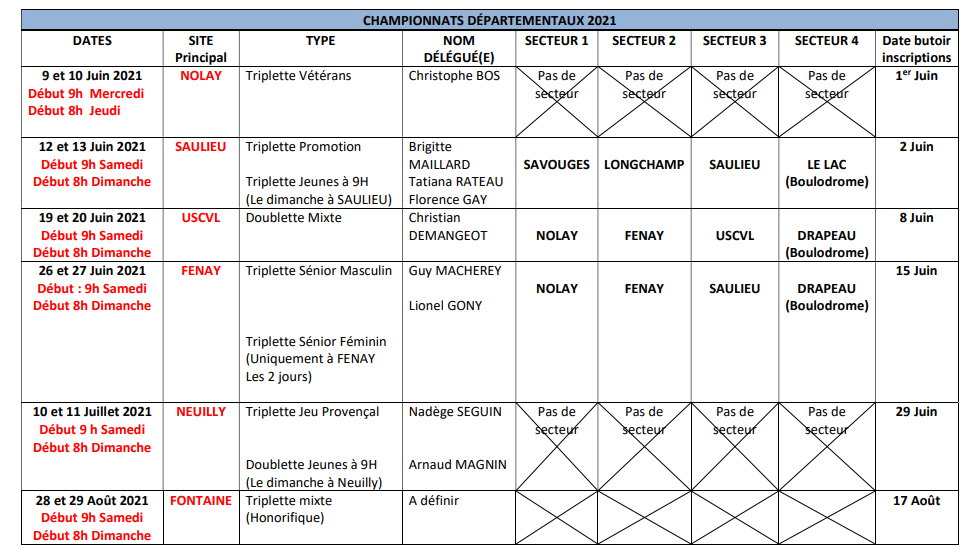 Cd21 Petanque Calendrier 2022 - Calendrier Decembre